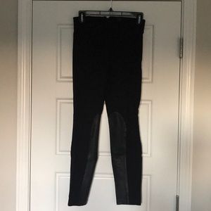 J.Crew Ponte Pant with Riding Style Leather Detail